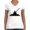 Women's Fine Jersey V-Neck Tee Thumbnail