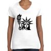 Women's Fine Jersey V-Neck Tee Thumbnail