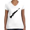 Women's Fine Jersey V-Neck Tee Thumbnail