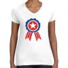 Women's Fine Jersey V-Neck Tee Thumbnail