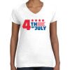 Women's Fine Jersey V-Neck Tee Thumbnail