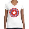 Women's Fine Jersey V-Neck Tee Thumbnail