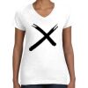 Women's Fine Jersey V-Neck Tee Thumbnail